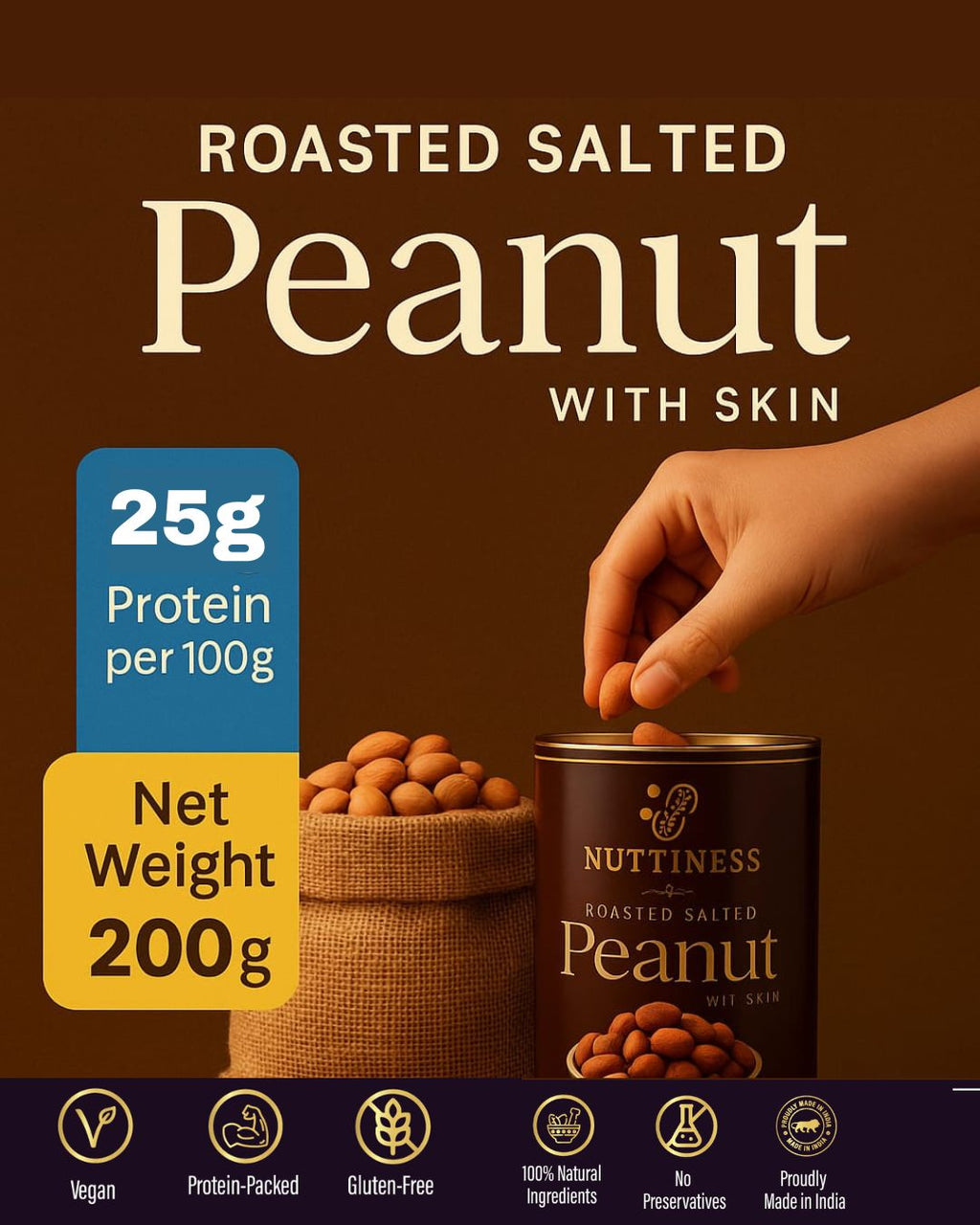 Roasted peanuts with Skin (Khari Sing)