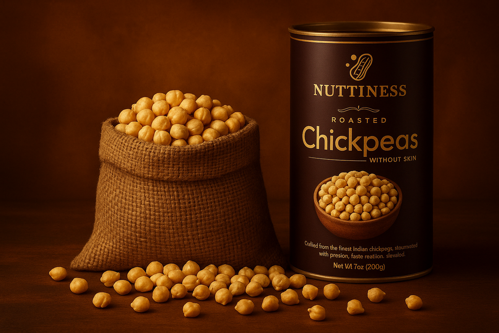 Roasted chickpeas (chana) without skin